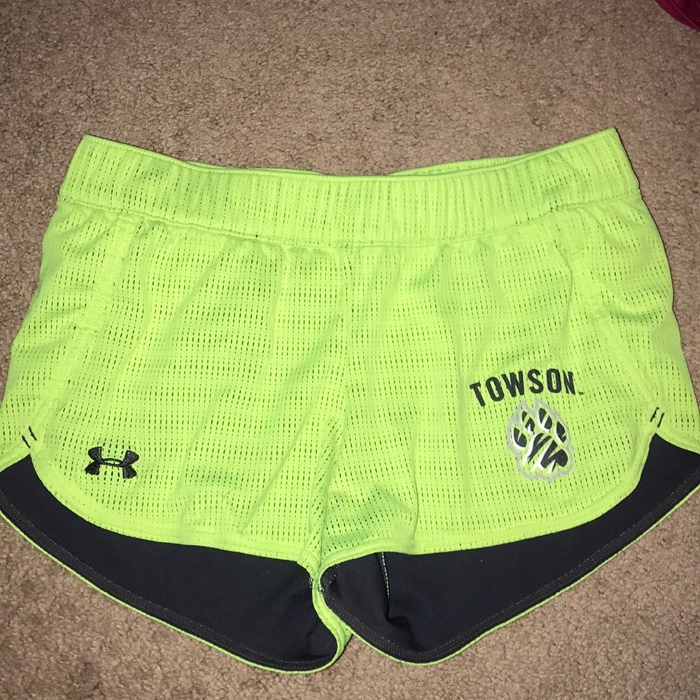 Underarmour Towson Athletic shorts ! Neon color !